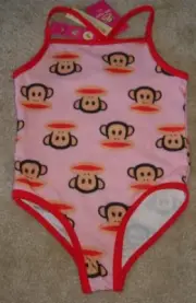 Small Paul Frank Julius Pink Infant Baby Girl Bathingsuit Swimwear/suit 12M