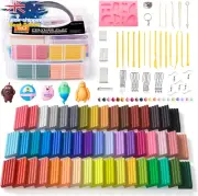 Polymer Clay, 50 Colors, Oven Bake, Modeling Clay Kit, with Tools