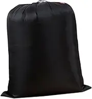 Large Capacity Mesh Drawstring Bag Comforter Storage Organizer Waterproof Nylon Black 20x30cm Saves Space