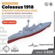 SSC400528S-A 1/400 Military Model Kit HMS Colossus Battleship 1918 Full Hull