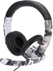 PS 4 Gaming Headset Wired Over-Ear Stereo Headphones with Microphone, White Camouflage
