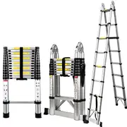 2.7/3.8/4.4/5/5.8m Telescopic Folding Ladder Aluminium Extension Step Extendable