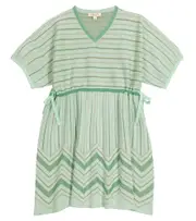 [Caramel] Caramel Jellyfish striped cotton-blend dress Y 6 green