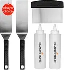 1542 Flat Top Griddle Tool Kit 5 Pieces Spatulas Chopper Cookbook 16 Oz Bottle