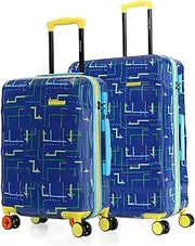 [Nasher Miles] Denver Hard-Sided Polycarbonate Luggage Set of 2 Trolley Bags (65 & 75 cm), Navy Blue, Medium -Large - Check-In, Luggage