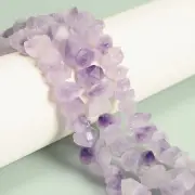Natural Amethyst Center Drill Rough Nugget Beads Size 7-12mm x 10-17mm 15.5" Str