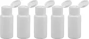 5pcs Bottled Lotion Cosmetic Containers Travel Size Toiletries Shampoo Travel Bottles Flip Top Bottles Flip Cap Liquid Container Empty Tube with Flip Cap Hand Cream Tubes White