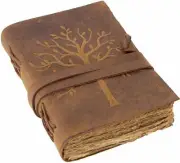 Leather Finish Journal with Antique Handmade Paper AU