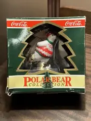 Coca Cola Skating Polar Bear 1995 Polar Bear Ornament Collection New In Box #579