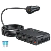 3 Cigarette Sockets Rapid Charger 4 USB Ports Cigarette Socket with Shunt Switch
