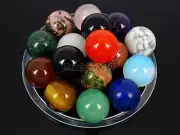 Natural Gemstones Harmony Round Ball Crystal Healing Sphere Rock Stones 16mm