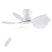 30" Small Kid's Ceiling Fan Lighting with Remote Control for Small Children Room
