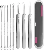 Stainless Steel Blackhead Removal Kit Professional Stainless Steel Facial Blackhead Remover Tweezers Easy to Clean