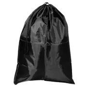 31.5" Clothes Storage Bag, Double Drawstring Bags for Camping, Black