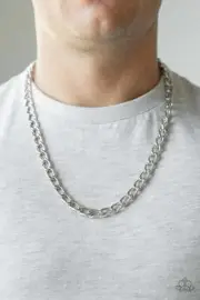 Paparazzi Chain Necklace Womens/Big Win - Silver