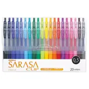 ZEBRA gel ballpoint pen 20 colors JJ15-20CA Sarasa Clip 0.5 F/S w/Tracking# NEW