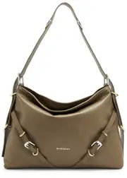 Givenchy Voyou Medium Leather Shoulder bag - Taupe ONE SIZE