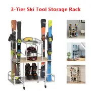 3-Tier Ski Tool Storage Rack Garage Home Storage Snowboard Tool Display Rack