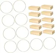 HOMOCONO 10 Sets Wedding Garland Ornaments Ornaments Wedding Hoops Party Crafts Wall Ring Decorations Wed Kits Decoration Macrame Kits Christmas Rings Table Decor Dream Wreath Metal Golden