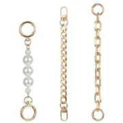 salbsever Imitation Pearl Bead Purse Chain, Women Purse Strap Extenders,