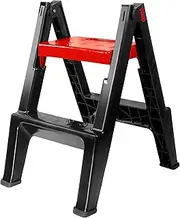 VViViD Folding Ladder 4.5kg High Stability 2 Step Heavy Duty with Anti-Skid Pattern, 150kg Capacity