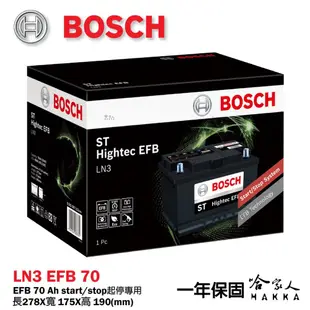 BOSCH EFB 70 Ah LN3 電池 可分期 VW BENZ BMW AUDI 怠速熄火 I (10折)