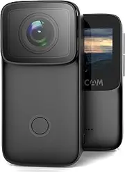 SJCAM Action Camera 4K POV Camera Pocket Waterproof Underwater with Stabilization Wide FOV Wearable Portable Vlogging Camera with Underwater Kits (C200),Gifts