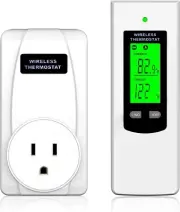 Smart Electric Thermostat Controlled Plug with LCD Display & Temperature Sensor