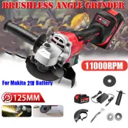 Cordless 4-1/2 Power Angle Grinder for Makita 18V Battery Brushless 11000 RPM