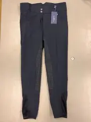 Premier Equine "Sophia" Navy Full Seat Breeches w Silicone Seat. Size 32
