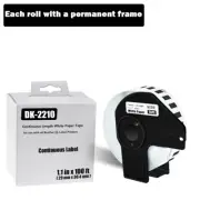 DK-2210 Compatible Continuous Labels for Brother QL-500 DK-2210 1.1 in x 100 ft