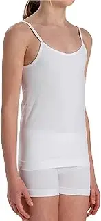 [Risalti] Girls Microfibre Slim Shoulders Tank Top - Elegant Tank Top for Girls Soft Underwear as Tank Tops for Girls Cotton Seamless 3 Pieces - Made in Italy