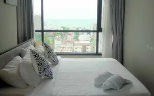 芭達雅中央區的1臥室公寓 - 30平方公尺/1間專用衛浴The Base Condo # Sea view # 2 bedroom apartment