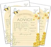 Bee Baby Shower Games for Boys Girls, Bumble Bee Baby Predictions and Advice for Baby Shower, Honeycomb Baby Shower/Gender Reveal Parties Decorations, 5" x 7" Double-sided Cards(30 Games)-D01