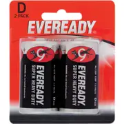 Eveready Super Heavy Duty D Alkaline Batteries