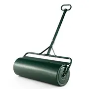 Costway 63L Water/Sand-Filled Sod Roller Metal Lawn Roller w/Detachable Gripping Handle Green