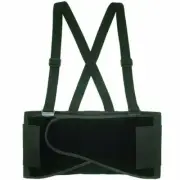 Adjustable Double Pull Lumbar Brace Back Support Lower Black Waist Belt Black