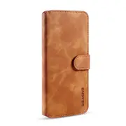 For OnePlus 7T Retro Oil Side Horizontal Flip Case with Holder & Card Slots & Wallet(Brown)