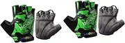 [Sosoport] 2pcs Gloves for Kids Toddler Football Gloves Leather Gauntlet Road Bike Half Gloves Cycling Gloves Kids Half Finger Gloves Leather Kids Half Finger Gloves Kids Non-slip Gloves Blue