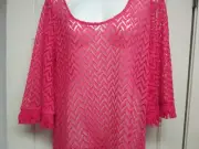 Red Watermelon Fringed Cover-Up by Mud Pie, Size Large, NWT