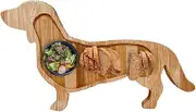 Charcuterie Boards - Serving Trays for Parties | Dachshund Shaped Cheese Board, Wooden Platter, Farmhouse Rustic Tray for Appetizers, Snacks, Holidays, Entertaining, Home Decoration