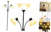 Floor Lamp Black, Standing Lamp, 71" Tall Lamps for Living Room, 3 Way Switch,