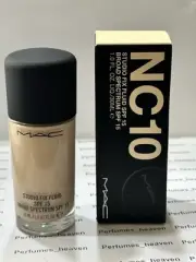 MAC Studio Fix Fluid 24-Hour Wear Foundation SPF 15 ~ NC10 ~ 30ml/ 1oz Full Size