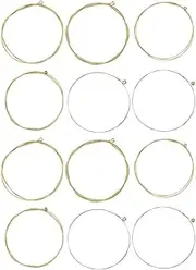 YINETTECH 2 Full Set Acoustic Guitar Strings 010-047 Extra Light Guitar Strings Light Gauge 80/20 Bronze Wrapped Strings for Daily Play All Skill Levels