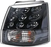 A75F-Tail Lights Compatible With Mitsubishi Outlander EX 2007 2008 2009 2010 2011 2012 2013 Rear Brake Stop Lamp(TransparentBlack R)