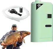 Aquarium Air Pump, Portable USB Fish Bubbler, Quiet Adjustable Water Aerator, Oxygen Booster Shrimp Tanks, Hydroponics System, Small Pond Setup, for Aquaculture, Reptiles, Seafood