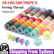 50-500X Multicolor Thread Sewing Machine Bobbins Thread Embroidery Accessori AUS