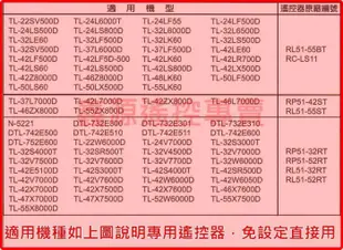 奇美液晶電視遙控器 TL-50LF500D TL-46Z8000D TL-42Z8000D TL42LX500D