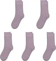 [SERISIMPLE] Viscose Bamboo Kids Crew Socks School Anti Odor Socks for Boys Girls Uniform Light Weight Flat Seam Socks 5 Pairs