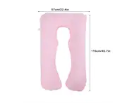 U-shaped Pregnancy Pillow Full Body Maternity Pillow Pregnancy Nursing Sleeping Support Pink